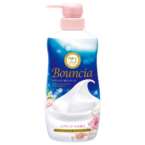 牛乳石鹸共進社 バウンシア ボディソープ エアリーブーケの香り ポンプ付 480ml 1本(ご注文単位1本)【直送品】