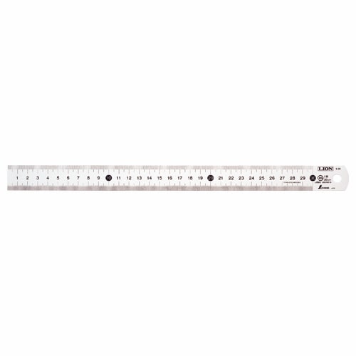 ライオン事務器　ステンレス直線定規　100cm　S-100　1セット（10本）（ご注文単位1セット）【直送品】
