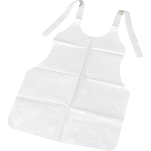TANOSEE 紙エプロン Sサイズ ホワイト 1セット(1000枚:100枚×10パック)(ご注文単位1セット)【直送品】