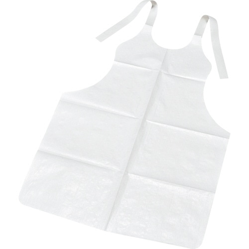 TANOSEE 紙エプロン Mサイズ ホワイト 1セット(1000枚:100枚×10パック)(ご注文単位1セット)【直送品】