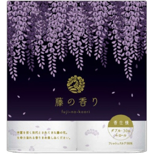 四国特紙　トイレットペーパー　藤の香り　ダブル　芯あり　30m　1パック（4ロール）（ご注文単位1パック）【直送品】