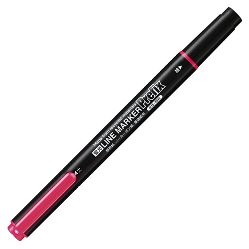 コクヨ 蛍光OAマーカー(再生樹脂・ツイン) プリフィクス 中字+細字 桃 PM-L202P 1セット(10本)(ご注文単位1セット)【直送品】