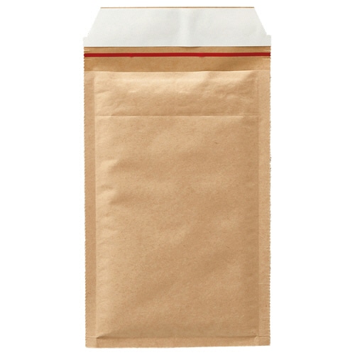 TANOSEE　クッション封筒　小物用　内寸130×215mm　茶　1セット（1000枚：200枚×5ケース）（ご注文単位1セット）【直送品】
