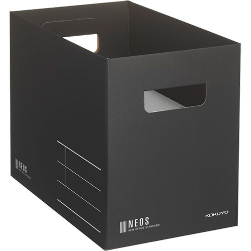 コクヨ 収納ボックス(NEOS) Mサイズ ブラック A4-NEMB-D 1セット(10個)(ご注文単位1セット)【直送品】