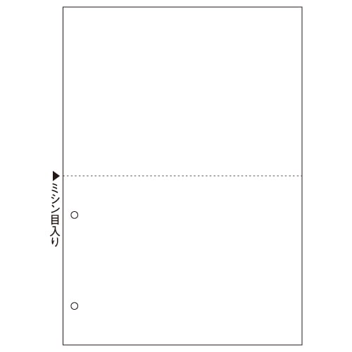 ヒサゴ　マルチプリンタ帳票（森林認証紙）　A4　白紙　2面　2穴　FSC2084　1セット（500枚：100枚×5冊）（ご注文単位1セット）【直送品】