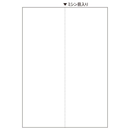 ヒサゴ　マルチプリンタ帳票（森林認証紙）　A4　白紙　タテ2面　FSC2073　1セット（500枚：100枚×5冊）（ご注文単位1セット）【直送品】