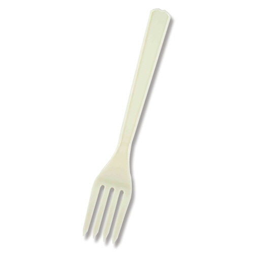 シモジマ　HEIKO　プラスチックフォーク　16cm　アイボリー　単袋　#004513003　1セット（1000本：100本×10パック）（ご注文単位1セット）【直送品】