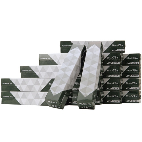 TANOSEE　業務用アルミホイル　30cm×75m　1セット（20本）（ご注文単位1セット）【直送品】
