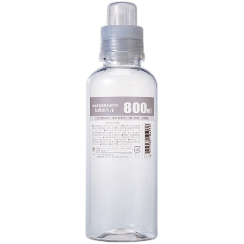 マルハチ産業 液体洗剤ボトル 800mL 1個（ご注文単位1個）【直送品】