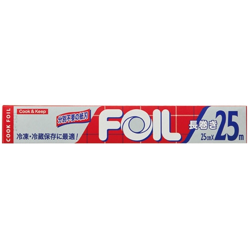 エムエーパッケージング クックホイル長巻 25cm×25m 1本（ご注文単位1本）【直送品】
