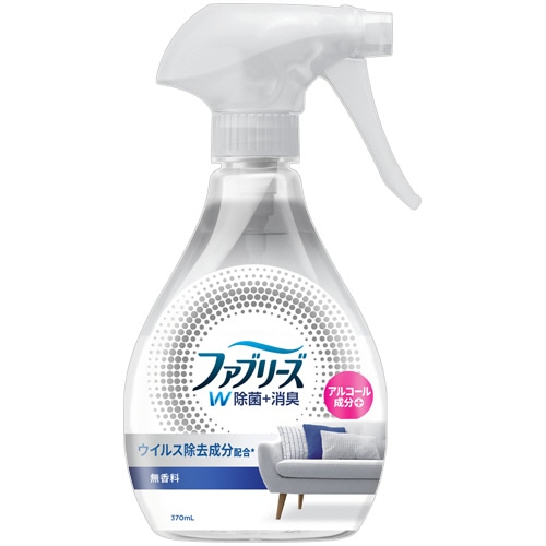 P&G ファブリーズ ダブル除菌 アルコール成分入り 無香料 本体 370mL 1本(ご注文単位1本)【直送品】