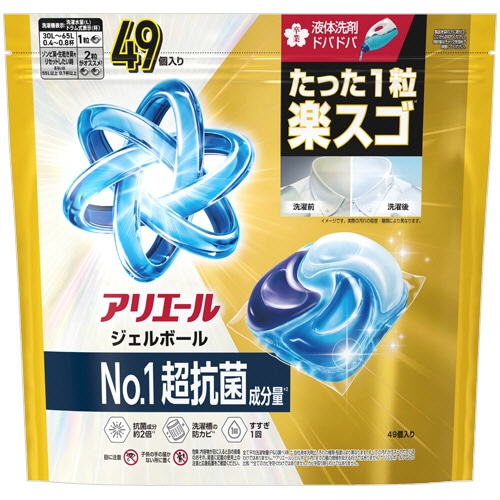 P&G アリエール ジェルボールプロ パワー つめかえ用 メガジャンボ 1パック(49個)/個(ご注文単位1個)【直送品】