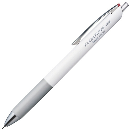 ぺんてる 油性ボールペン フローチューン 0.4mm 赤 (軸色:ホワイト) BZN204-B 1本（ご注文単位1本）【直送品】