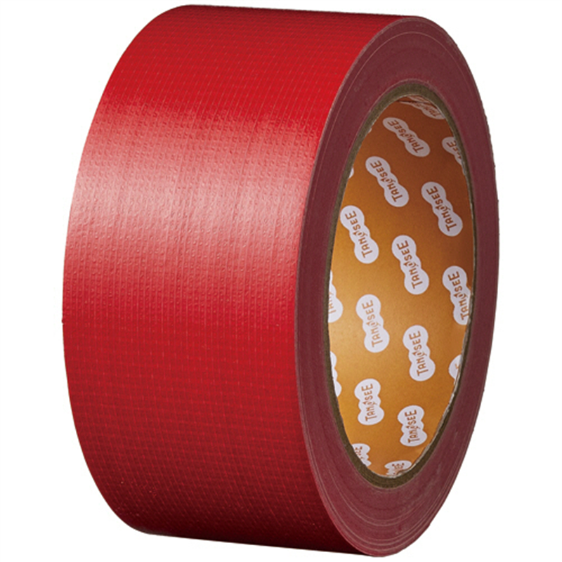 TANOSEE 布テープ/カラー 50mm×25m 赤 1巻(ご注文単位1巻)【直送品】