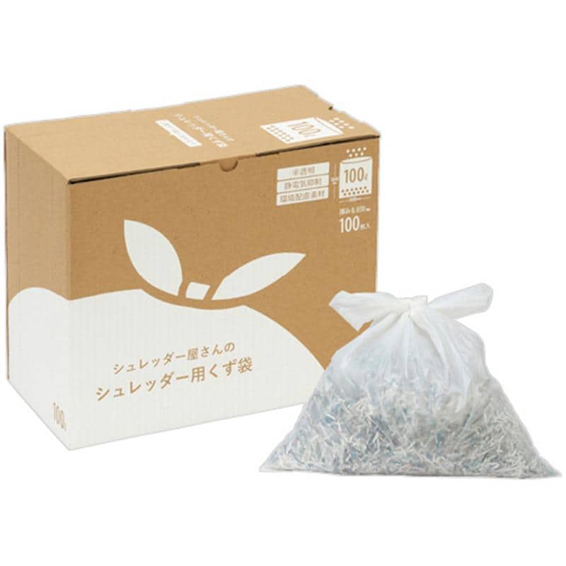 明光商会 シュレッダー屋さんシリーズ シュレッダーくず袋 100L 1パック(100枚) （ご注文単位1パック）【直送品】