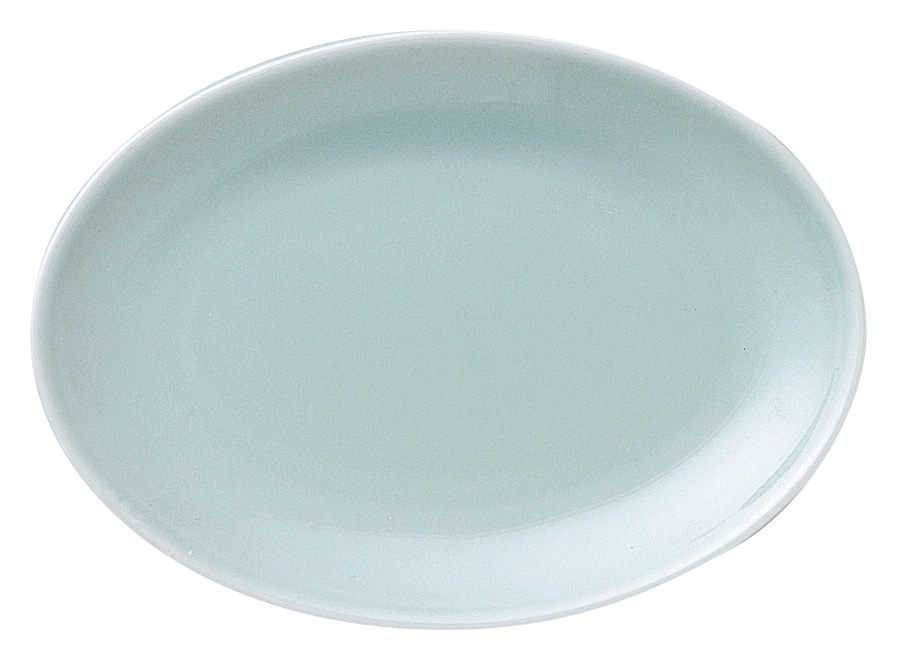 山万 青彩(水面) 8”プラター 1個(ご注文単位1個)【直送品】