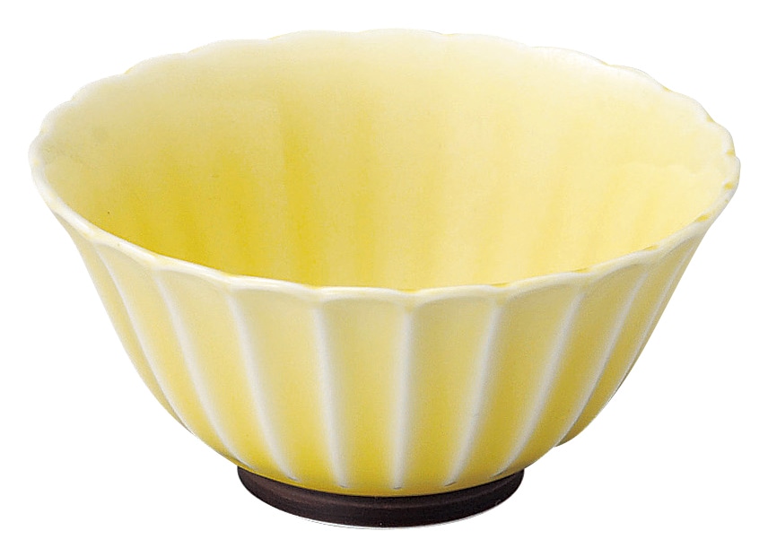 山万 かすみ 黄 12.5cmボウル 1個(ご注文単位1個)【直送品】