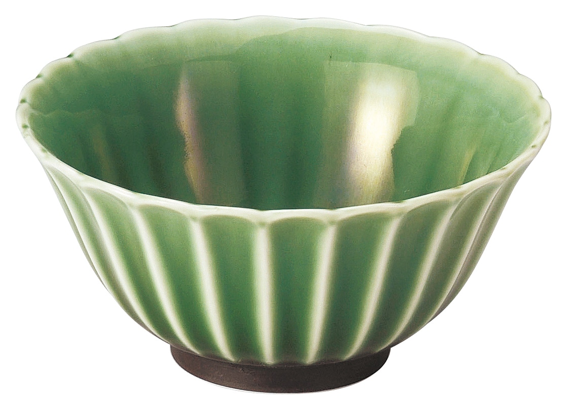 山万 かすみ 緑 12.5cmボウル 1個(ご注文単位1個)【直送品】