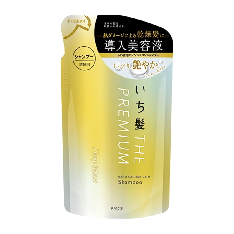 クラシエホームプロダクツ販売 いち髪 THE PREMIUM エクストラダメージケアシャンプー シャイニーモイスト 詰替用 340ML 1個(ご注文単位1個)【直送品】