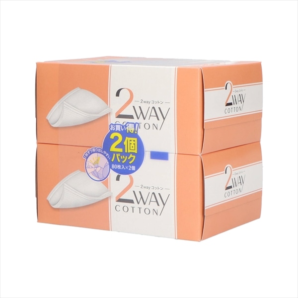 コットン・ラボ 2wayコットン 80枚入 2個 /パック(ご注文単位1パック)【直送品】