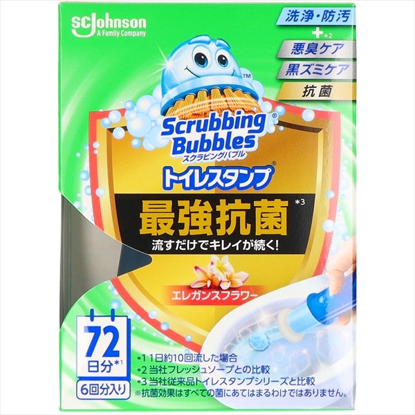 ジョンソン スクラビングバブル トイレスタンプ 最強抗菌 エレガンスフラワー 本体 1個(ご注文単位1個)【直送品】