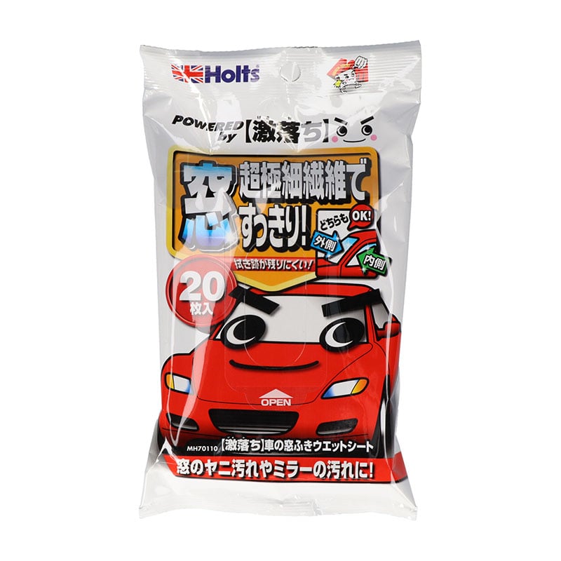 ムサシホルト 激落ち車の窓ふきウェットシート 20枚/個(ご注文単位1個)【直送品】