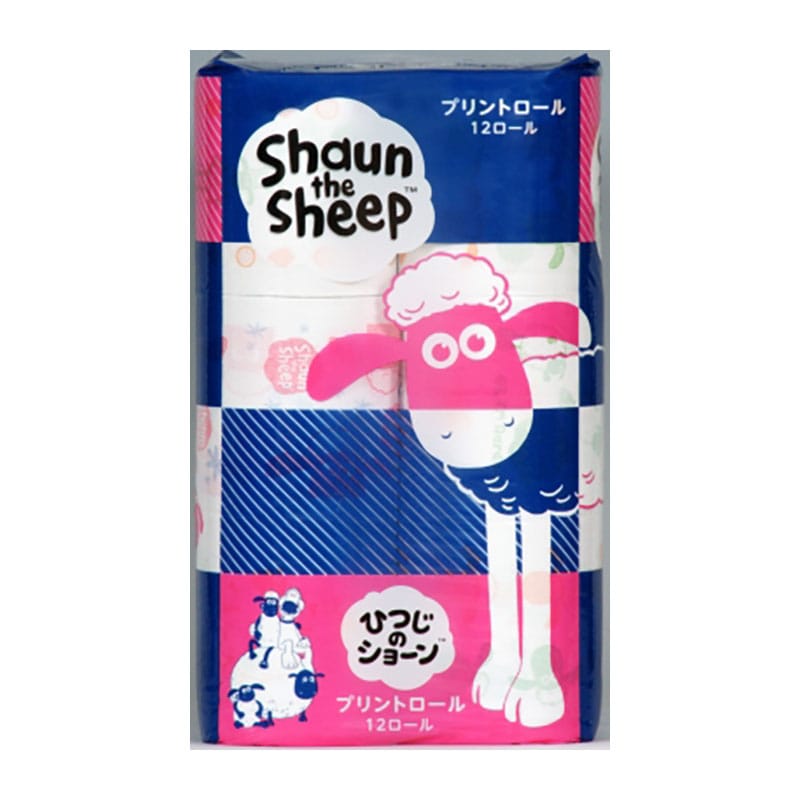 西日本衛材 ひつじのショーン ダブル 12ロール/個(ご注文単位1個)【直送品】