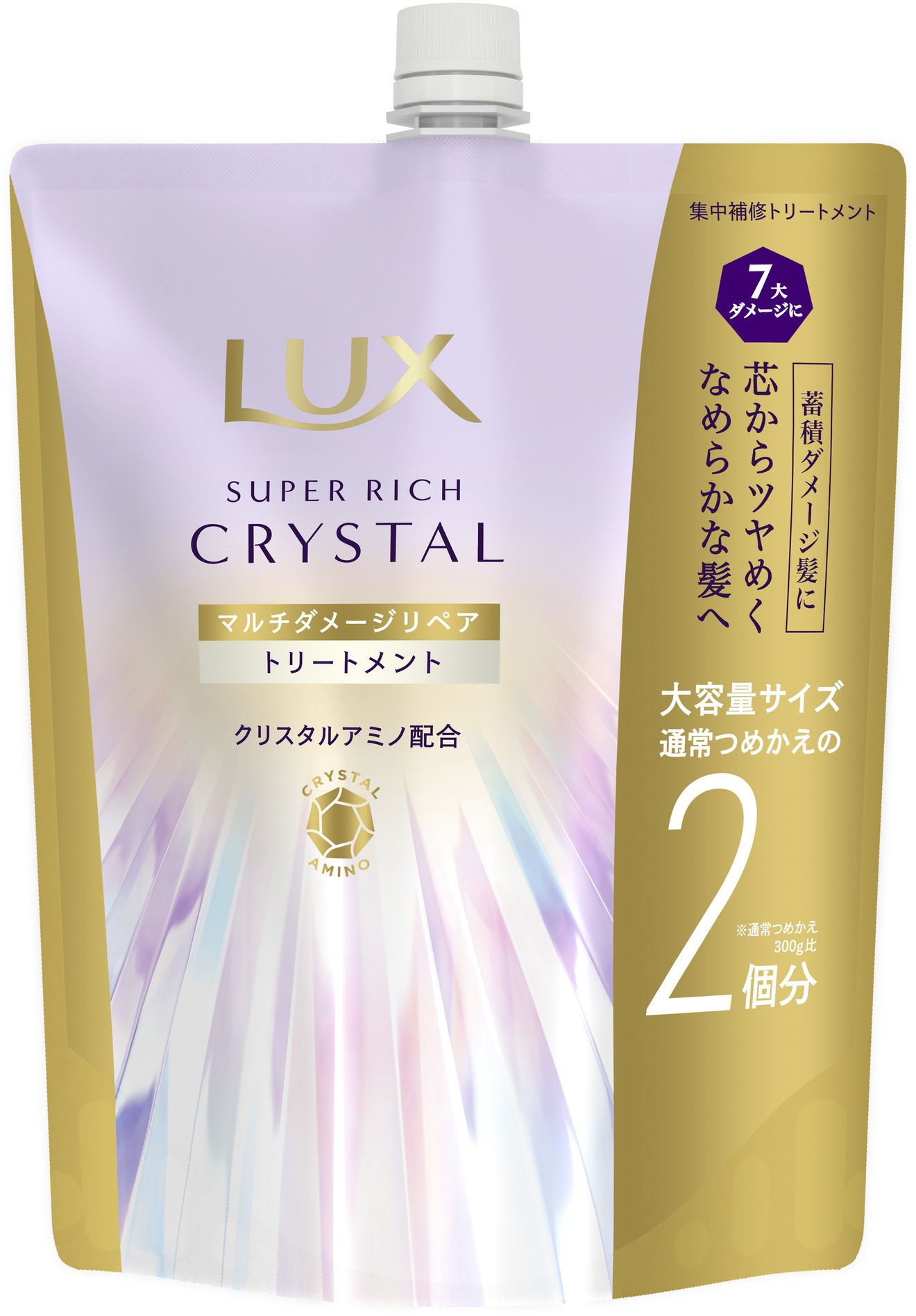ユニリーバ・ジャパン ラックス スーパーリッチクリスタル マルチダメージリペア トリートメント つめかえ用 600G/パック(ご注文単位1パック)【直送品】
