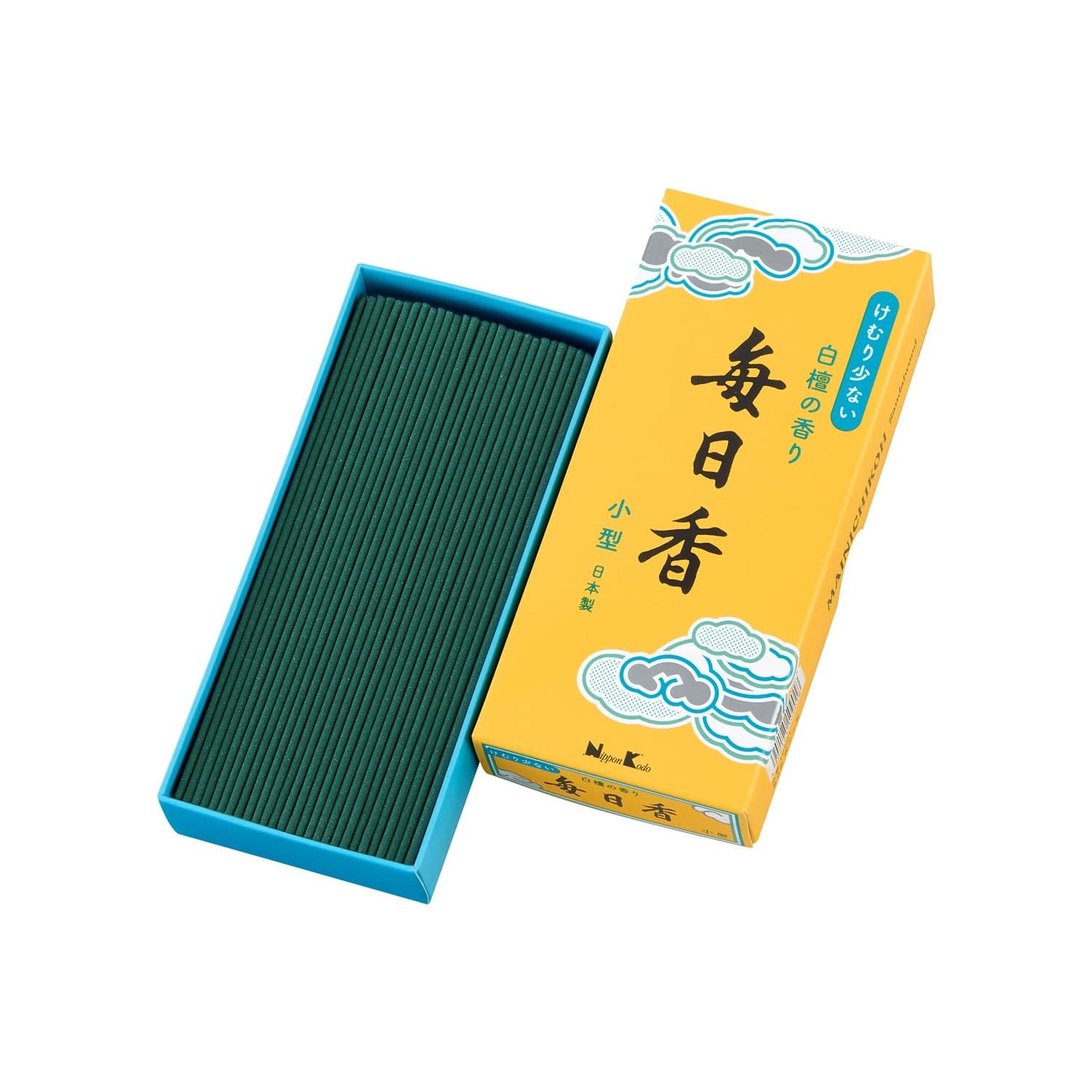 日本香堂 毎日香 けむり少ない 小型バラ詰 80G/パック（ご注文単位1パック）【直送品】