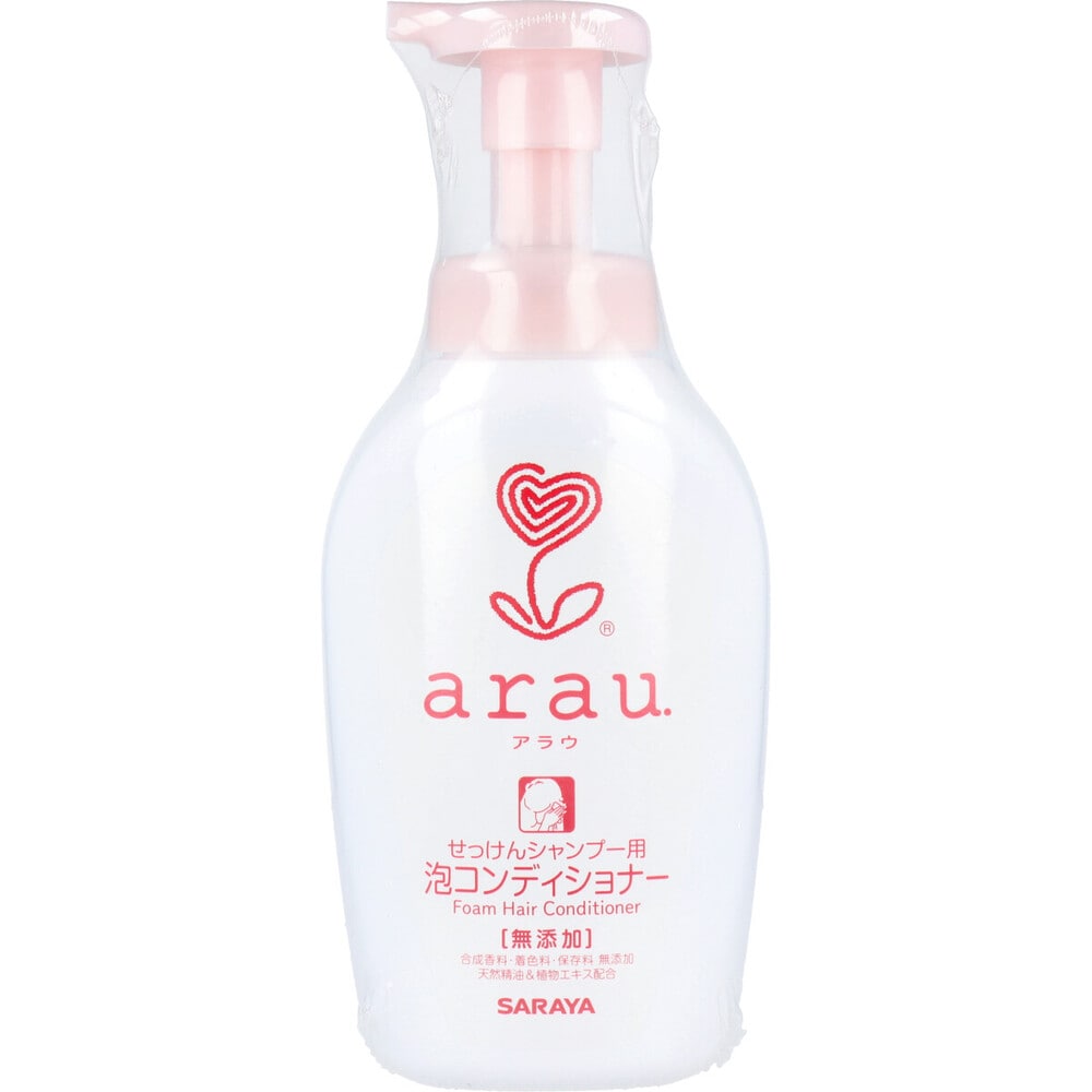 サラヤ arau.(アラウ) 泡コンディショナー 本体 500mL 1個(ご注文単位1個)【直送品】