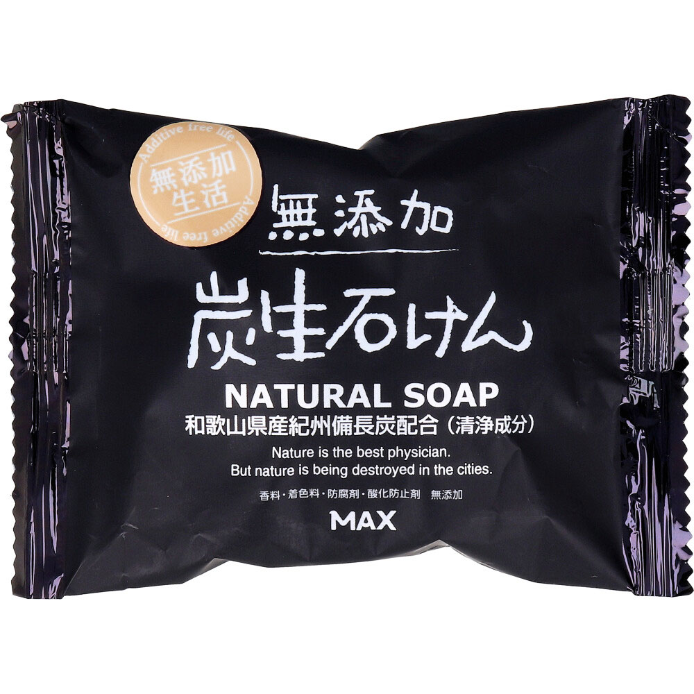 マックス 無添加 炭生石けん 80g 1個(ご注文単位1個)【直送品】