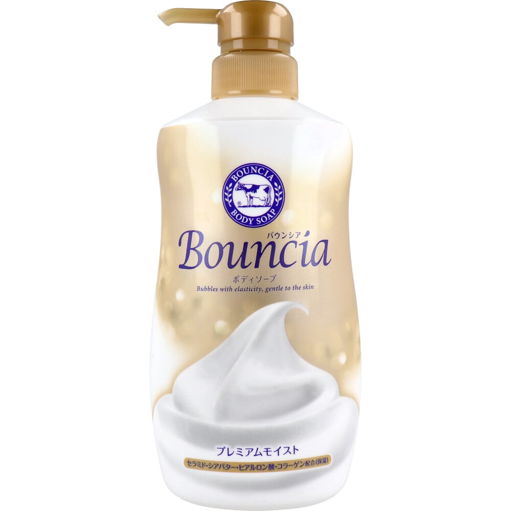 牛乳石鹸共進社 バウンシアボディソープ プレミアムモイスト ポンプ付 460mL 1個(ご注文単位1個)【直送品】
