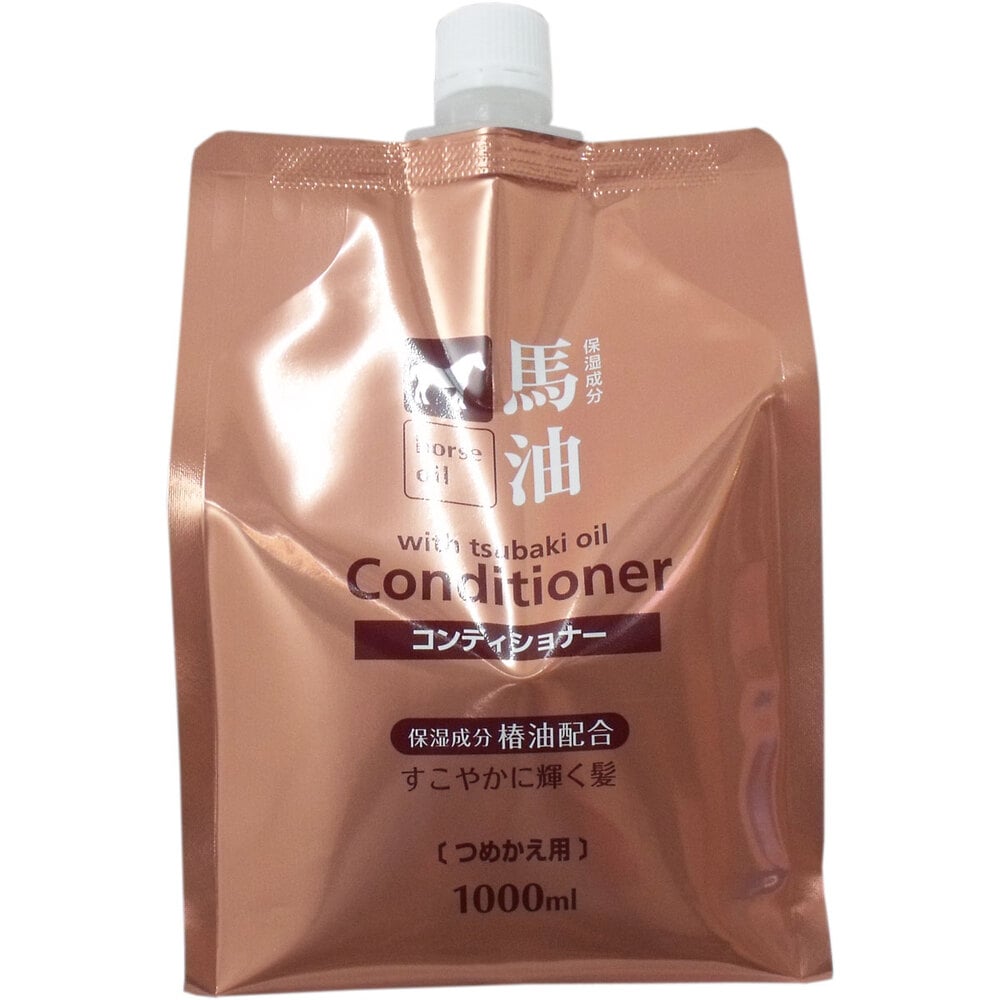 TKコーポレーション 馬油コンディショナー 椿油配合 詰替え用 1000mL 1個(ご注文単位1個)【直送品】