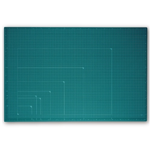 プラス PLUS カッターマット 両面 A1 600×900mm 48-587 グリーン 1枚(ご注文単位1枚)【直送品】