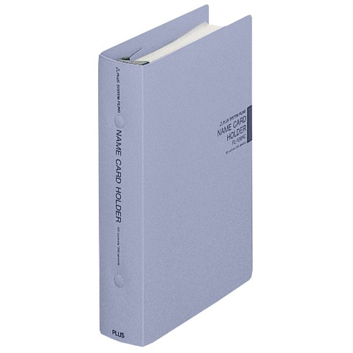 プラス PLUS 名刺ホルダー 300名用 ハンディ 6穴リング FL-108NC 84-284 ブルー 1冊(ご注文単位1冊)【直送品】