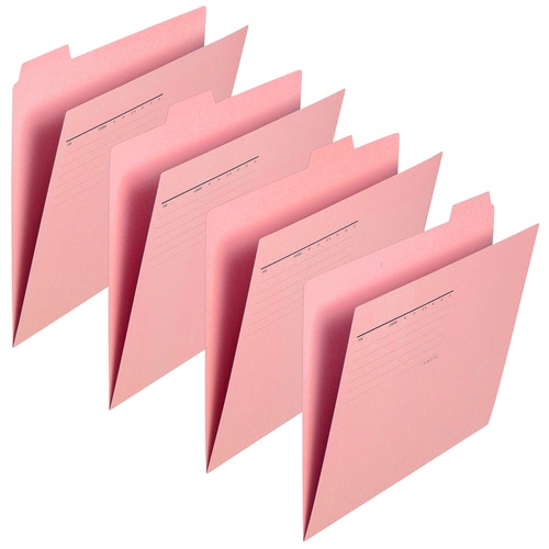プラス PLUS カットフォルダー 4山 064IF A4-E ピンク 87-238 1袋(ご注文単位1袋)【直送品】