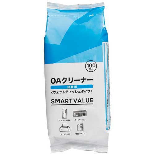 スマートバリュー OAクリーナー詰替 100枚*20個 A315J-20 1箱(ご注文単位1箱)【直送品】