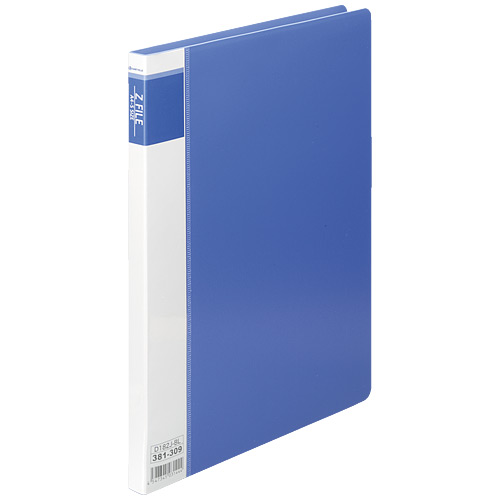スマートバリュー 再生Z式ファイル A4S 青 D182J-BL 1冊（ご注文単位1冊）【直送品】