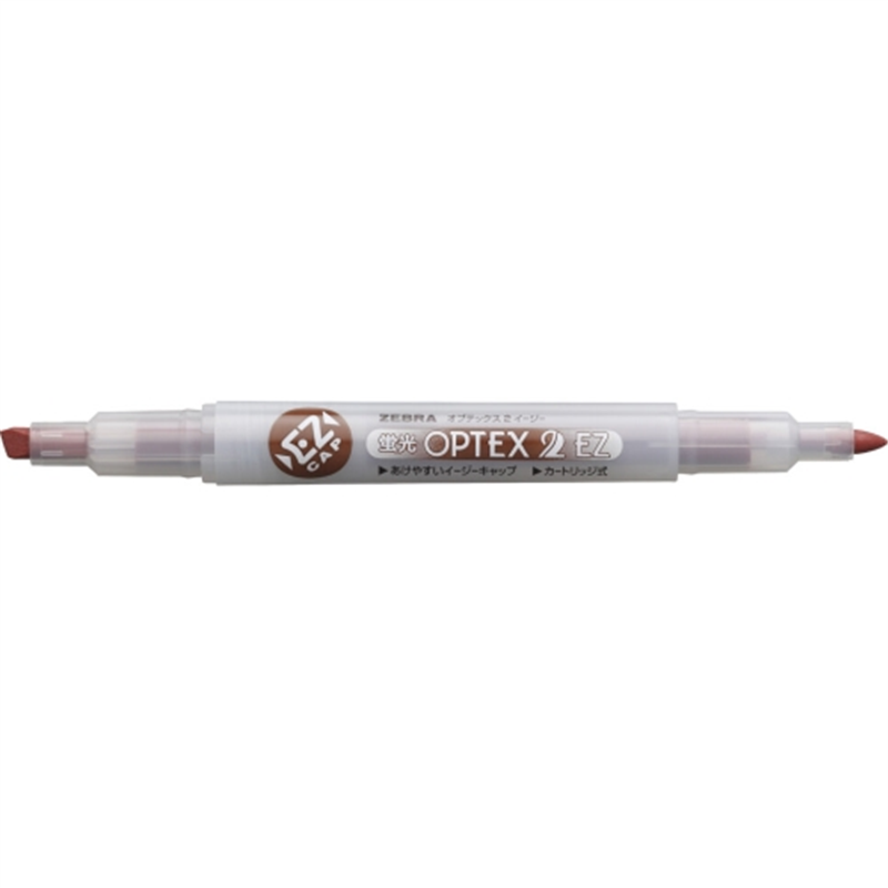 ゼブラ 蛍光オプテックス2 EZ 茶 WKT11-E 1個（ご注文単位1個）【直送品】