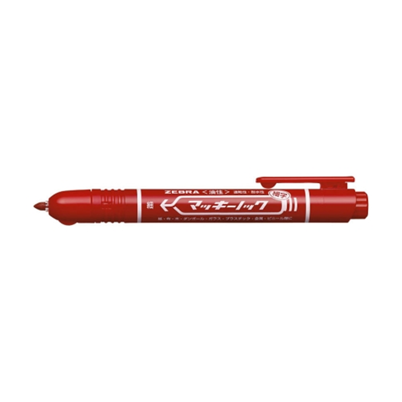 ゼブラ マッキーノック 細字 P-YYSS6-R 赤 1個（ご注文単位1個）【直送品】