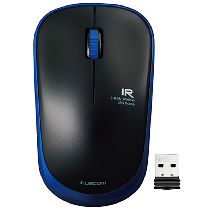 エレコム 静音ワイヤレスIRマウスM-IR07DRSBU BU 1個（ご注文単位1個）【直送品】