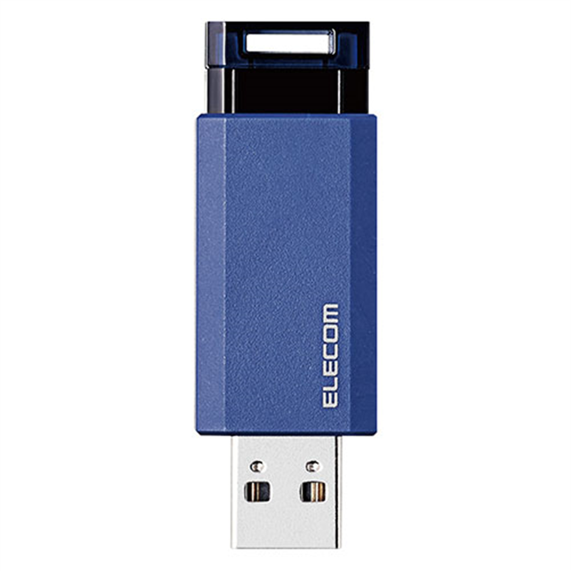 エレコム USBメモリ3.1 ノック式32GB MF-PKU3032GBU 1個（ご注文単位1個）【直送品】