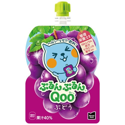 コカ・コーラ ※ぷるんぷるんQoo ぶどう 125g 6個/ケース ※軽（ご注文単位1ケース）【直送品】