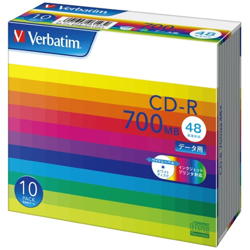 Verbatim Japan CD?R <700MB> SR80SP10V1 10枚 1個（ご注文単位1個）【直送品】