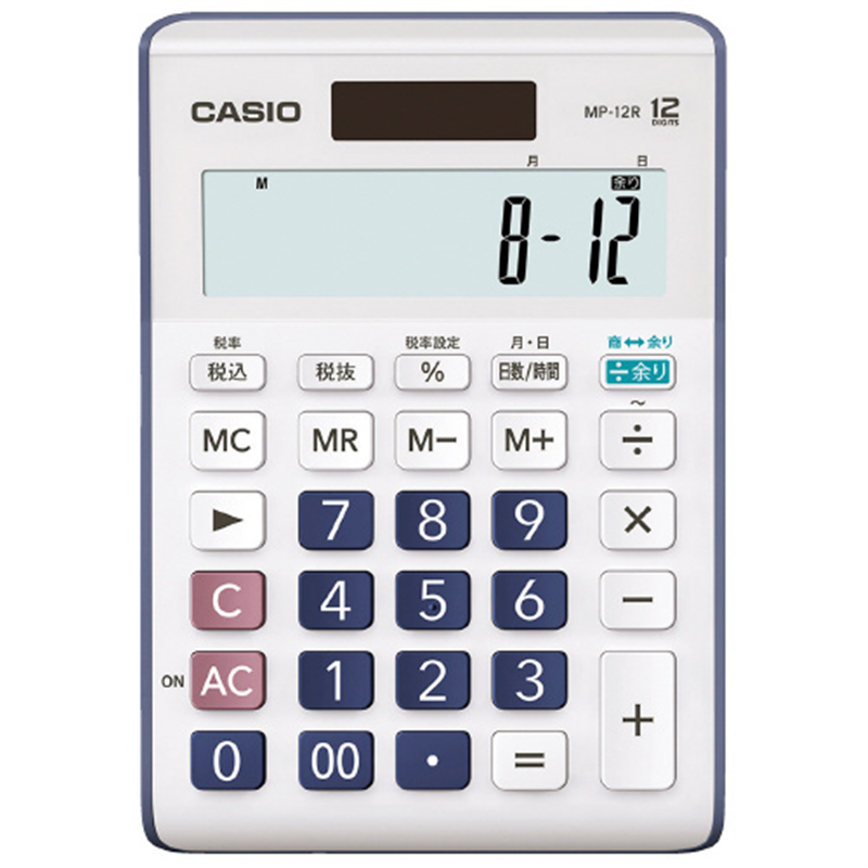 カシオ計算機 余り計算電卓 MP-12R-N  1個（ご注文単位1個）【直送品】