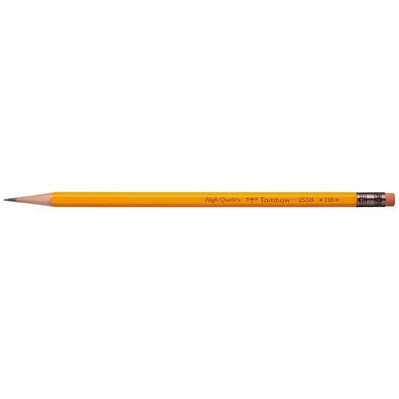 トンボ鉛筆 ゴム付鉛筆 2558-HB HB 1個(ご注文単位1個)【直送品】