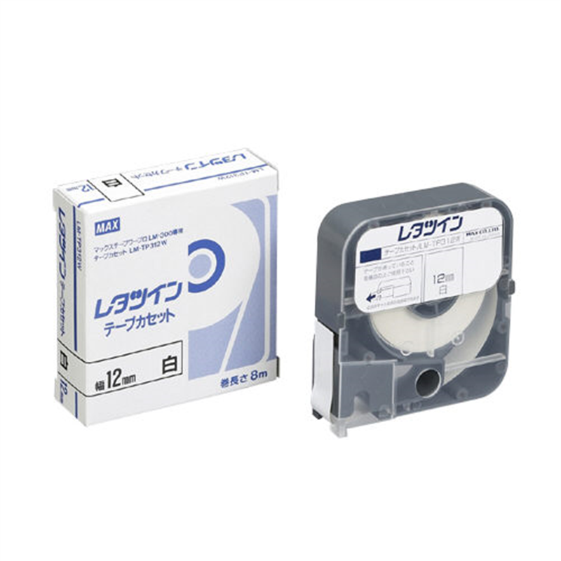 マックス レタツインテープ LM-TP312W 白 12mm×8m 1個(ご注文単位1個)【直送品】