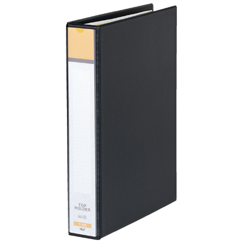 テージー トップホルダー T-445 A4S 50P 黒  1個（ご注文単位1個）【直送品】