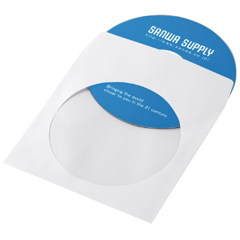 サンワサプライ CD/DVDペーパーケースホワイト100枚 1個(ご注文単位1個)【直送品】