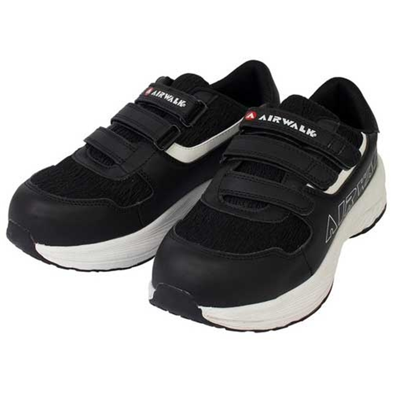 AIRWALK セーフティースニーカー ブラック 25.5cm 1個(ご注文単位1個)【直送品】
